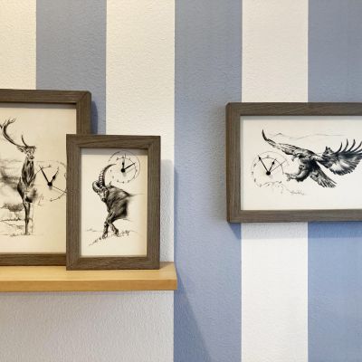 Orologio da parete con disegno animali e ungulati angolo di paola
