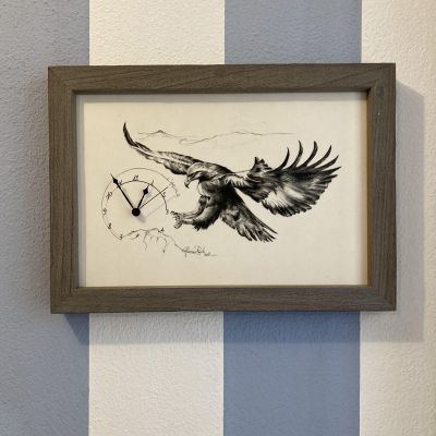 Orologio da parete grande con disegno acquila angolo di paola