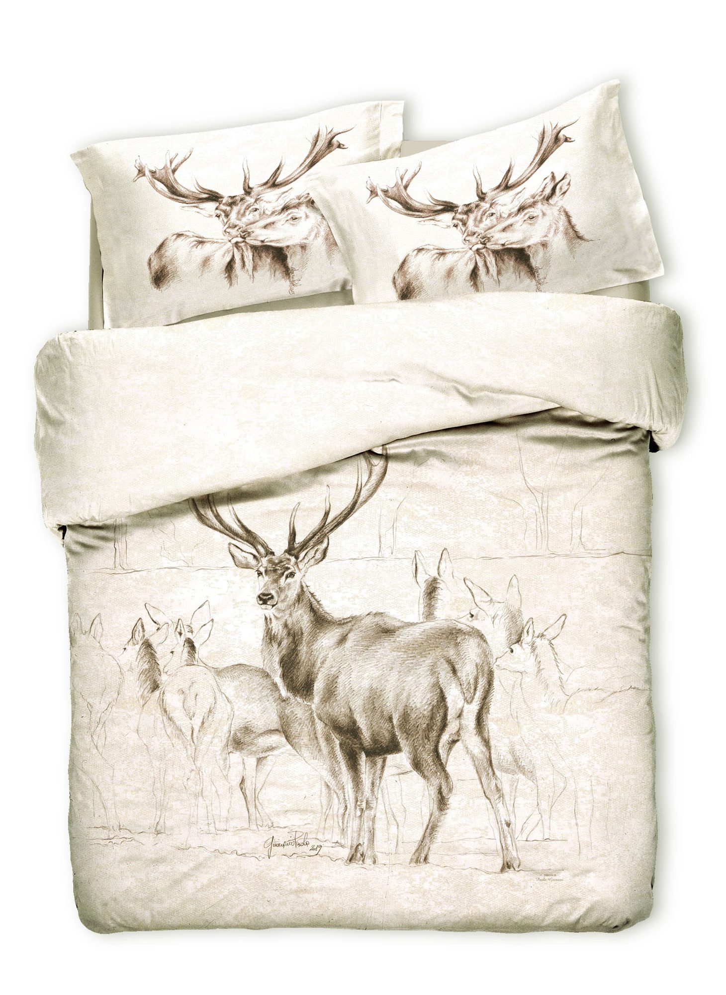 Angolo di Paola copripiumino disegno ungulati cervo