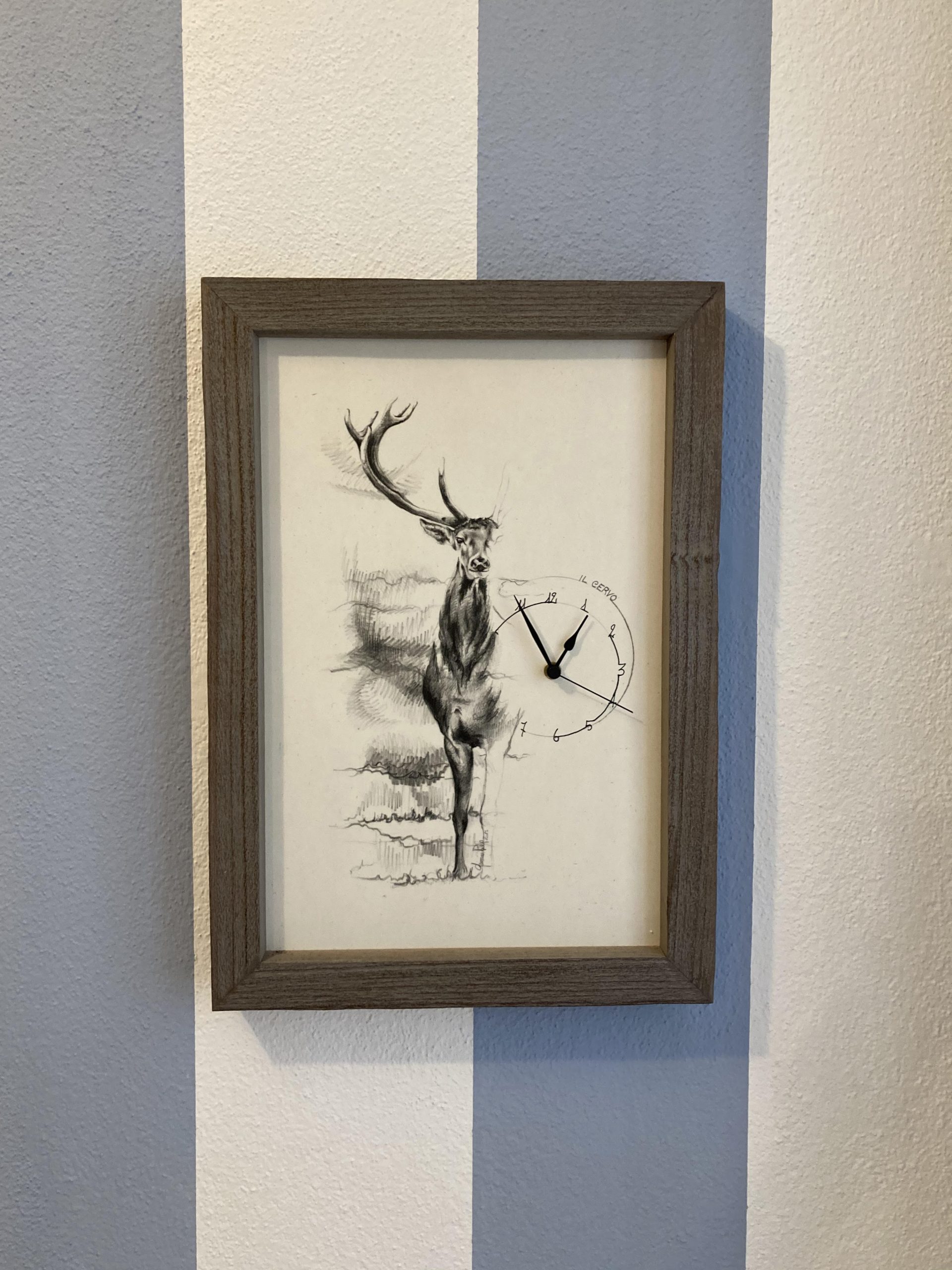 Orologio da parete grande con disegno animali e ungulati angolo di paola