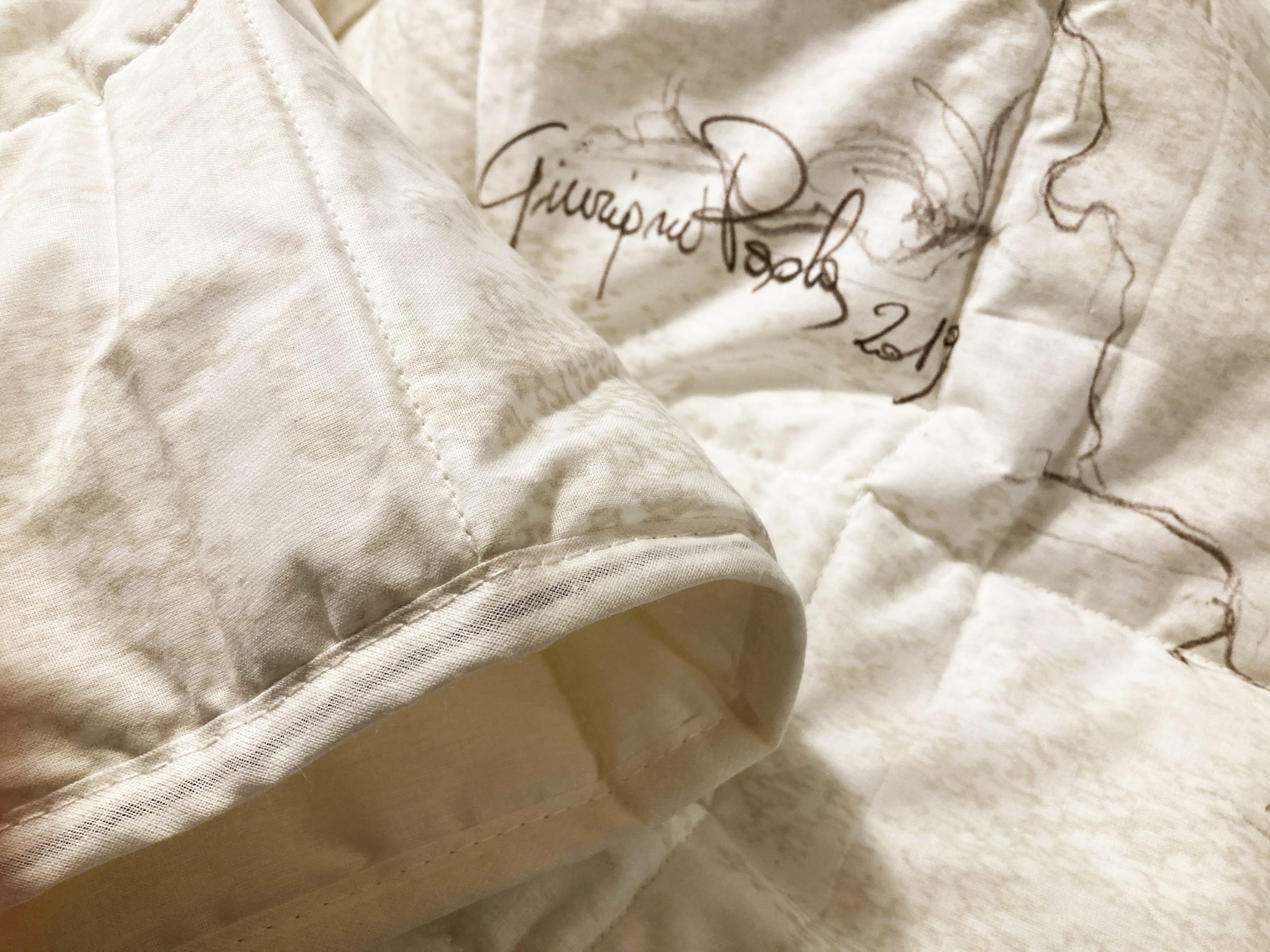 Angolo di Paola trapuntino disegno aquila