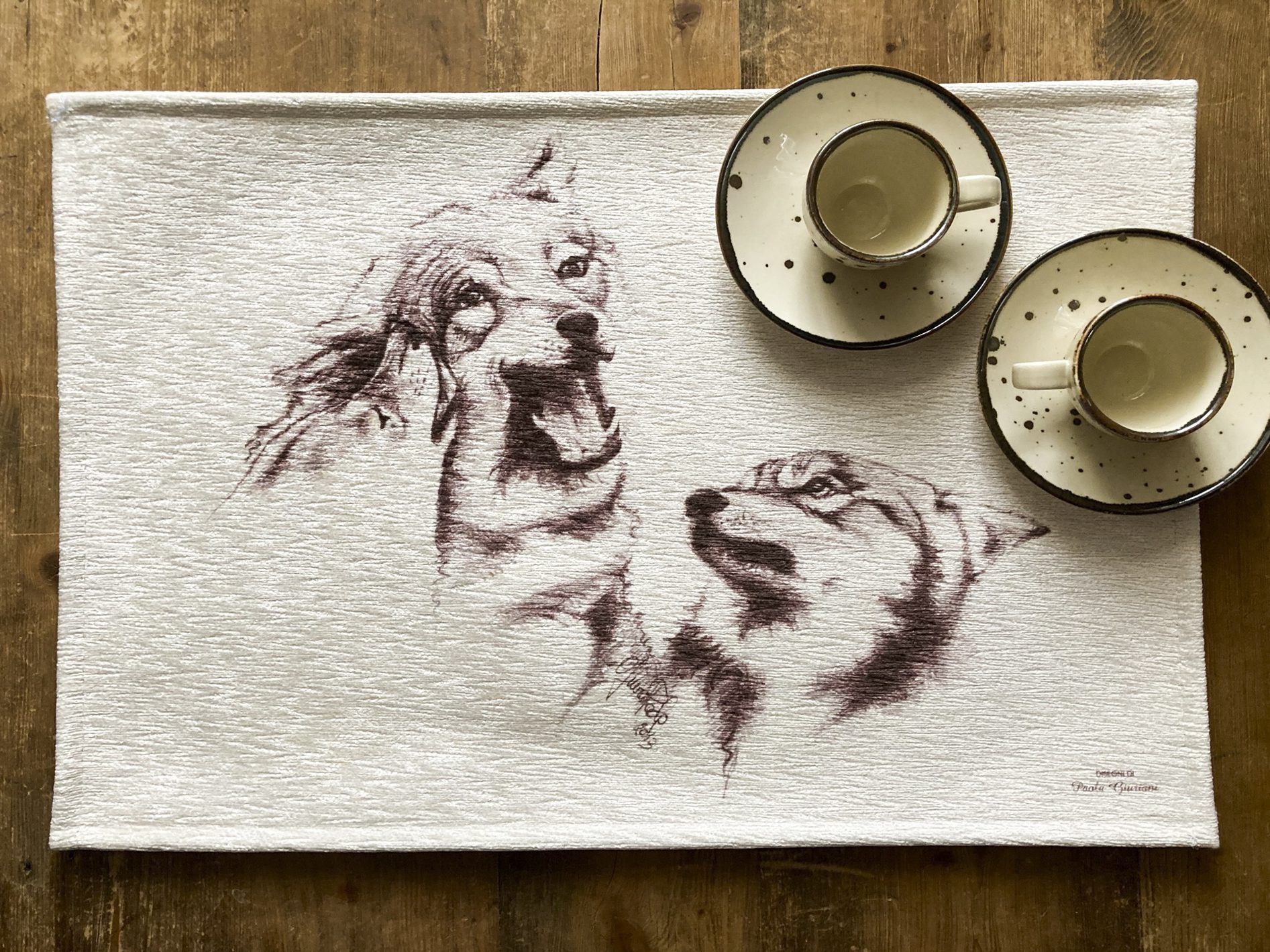 Tovaglietta disegno lupi Angolo di Paola